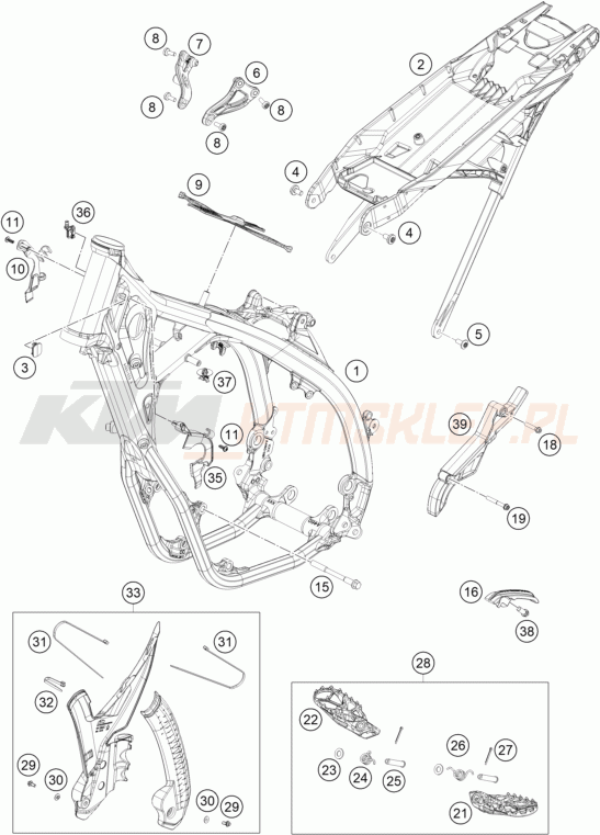 Schemat "rama" do KTM 450 SX-F