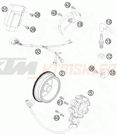 Schemat "układ zapłonowy" do KTM 300 XC