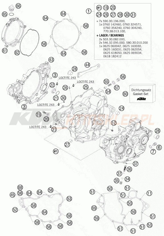 Schemat "kartery" do KTM 250 EXC-F SIX DAYS