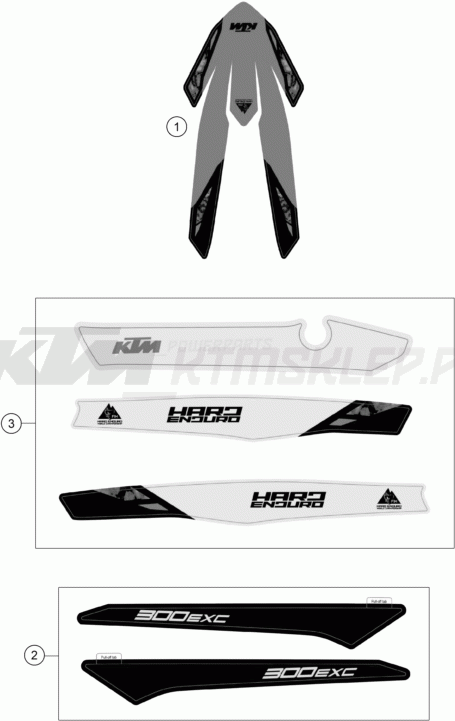 Schemat "naklejki" do KTM 300 EXC HARDENDURO