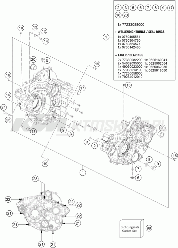 Schemat "kartery" do KTM 350 XC-F