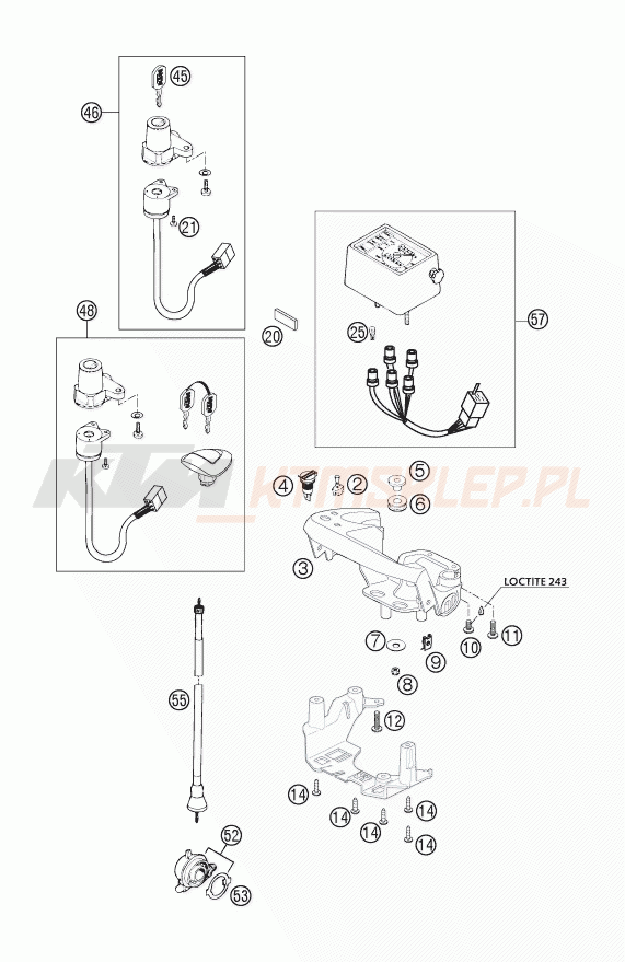 Schemat "system zabezpieczający" do KTM 400 LS-E