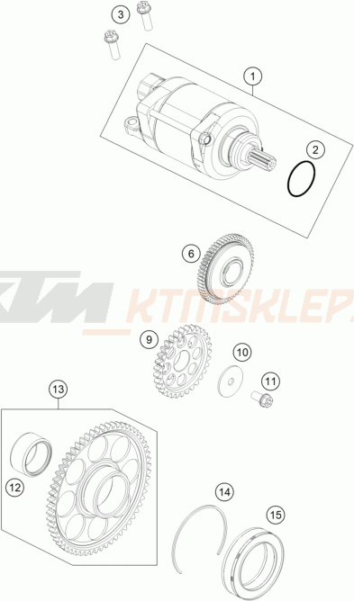 Schemat "rozrusznik" do KTM 250 XC-F