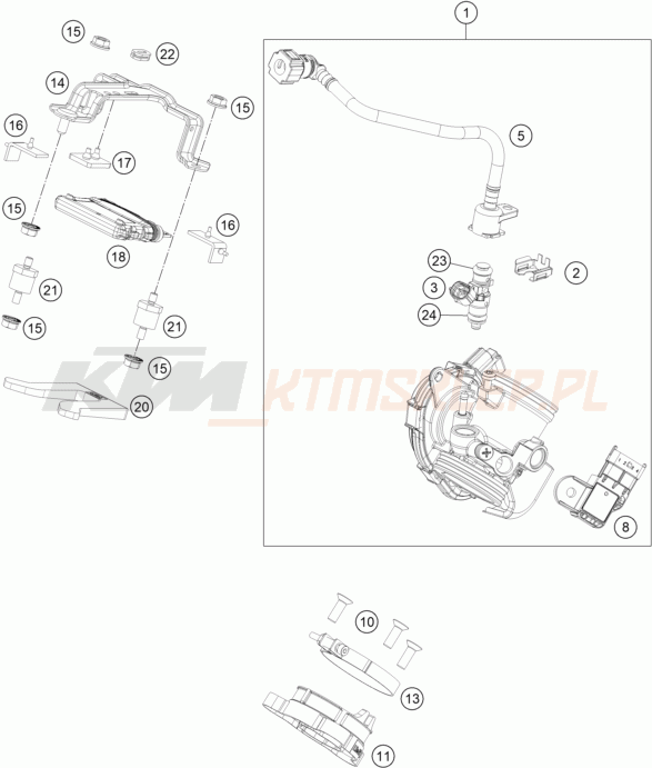 Schemat "wtrysk paliwa" do KTM 390 DUKE