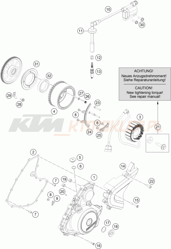 Schemat "układ zapłonowy" do KTM 390 DUKE ABS