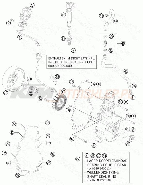 Schemat "układ zapłonowy" do KTM 990 Supermoto R