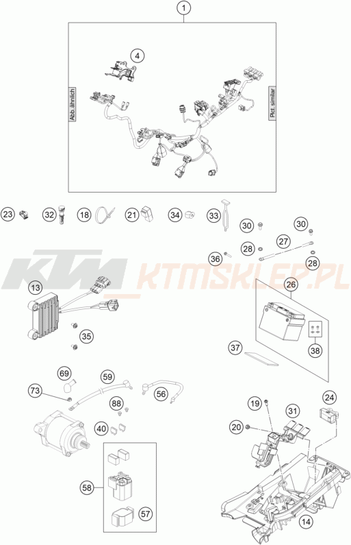 Schemat "wiązka elektryczna" do KTM 300 XC-W