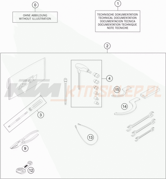 Schemat "dodatki opcjonalne" do KTM 1290 SUPERDUKE R ABS