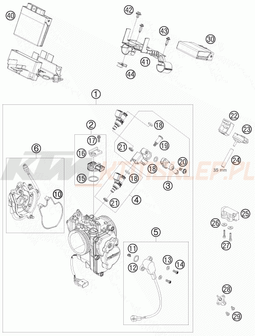 Schemat "wtrysk paliwa" do KTM 690 SUPERMOTO R