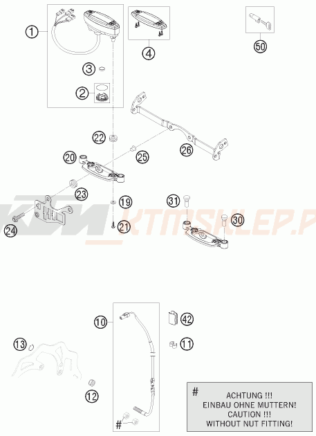 Schemat "system zabezpieczający" do KTM 530 EXC-R