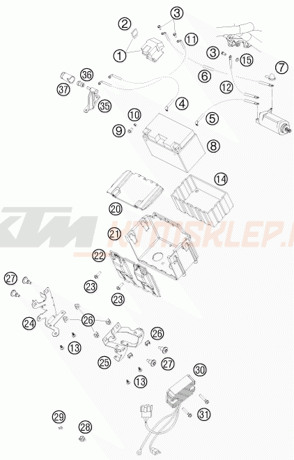 Schemat "akumulator" do KTM 990 ADVENTURE R