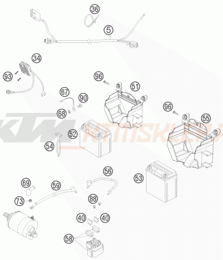 Schemat "wiązka elektryczna" do KTM 450 SMR