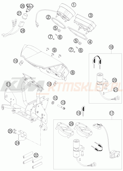 Schemat "system zabezpieczający" do KTM 990 ADVENTURE ABS