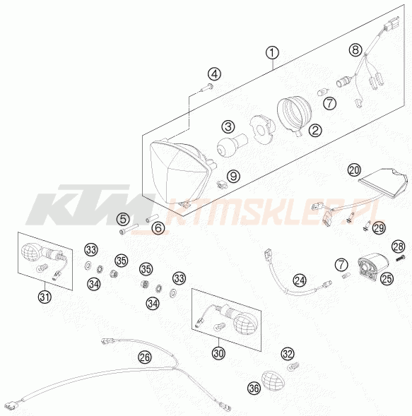 Schemat "oświetlenie" do KTM FREERIDE 350