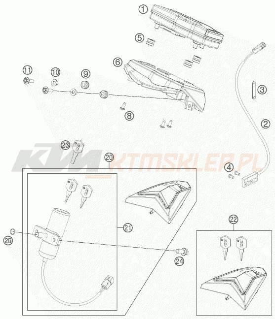 Schemat "system zabezpieczający" do KTM 690 SMC R