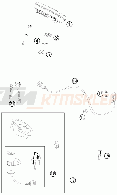Schemat "system zabezpieczający" do KTM 990 SUPER DUKE R