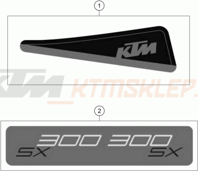 Schemat "naklejki" do KTM 300 SX