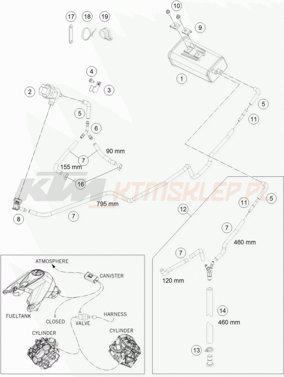 Schemat "EVAPORATIVE CANISTER" do KTM 1290 SUPERDUKE R ABS
