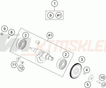 Schemat "BALANCER SHAFT" do KTM 250 DUKE 2