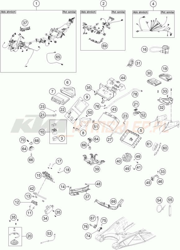 Schemat "wiązka elektryczna" do KTM 1290 Super Adventure S