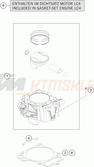 Schemat "cylinder" do KTM 690 SMC R