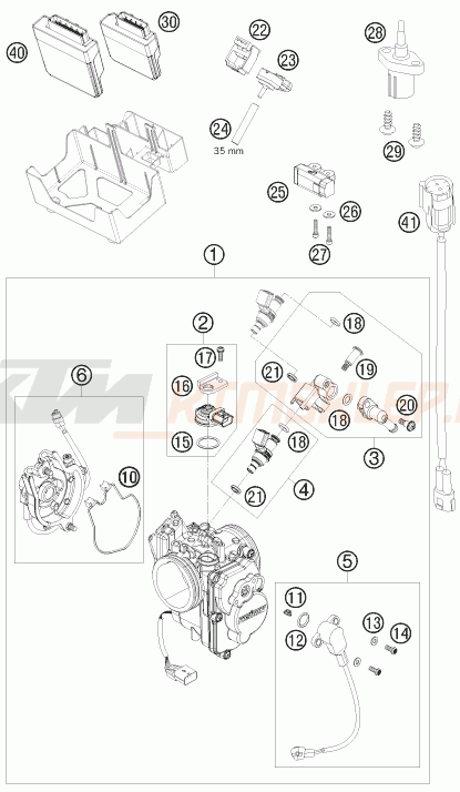 Schemat "wtrysk paliwa" do KTM 690 SMC