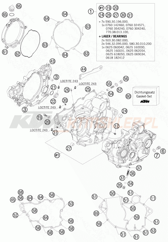 Schemat "kartery" do KTM 250 XCF-W