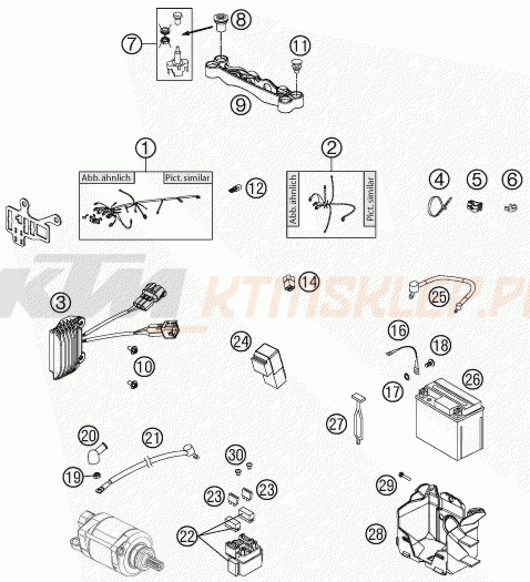 Schemat "wiązka elektryczna" do KTM 450 XC-W
