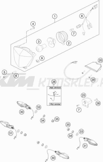Schemat "oświetlenie" do KTM Freeride E-XC