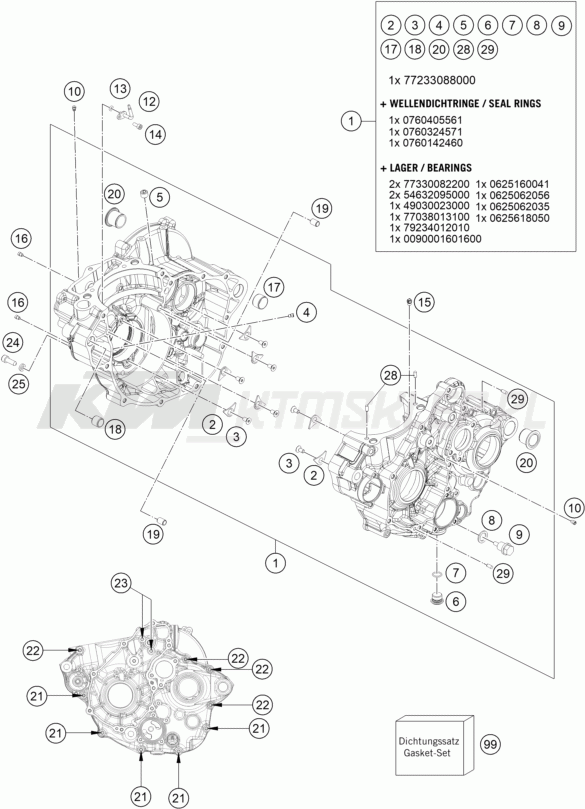Schemat "kartery" do KTM 350 EXC-F