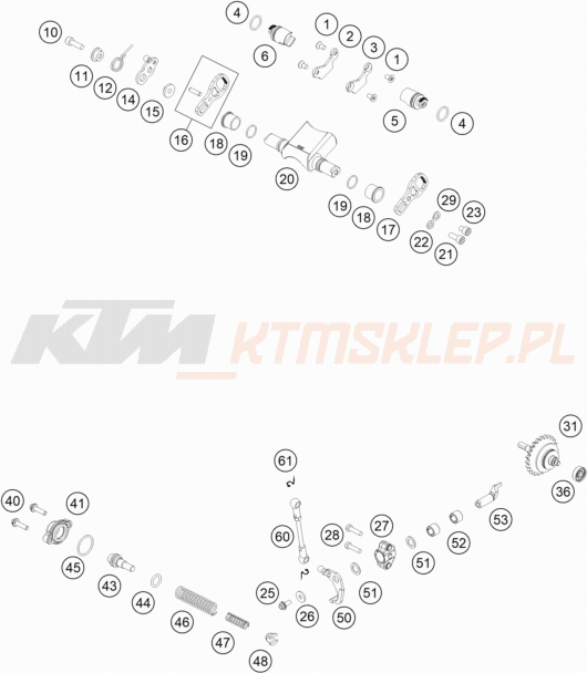 Schemat "zawór wydechowy" do KTM 250 XC TPI