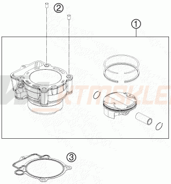 Schemat "cylinder" do KTM 350 EXC-F SIX DAYS