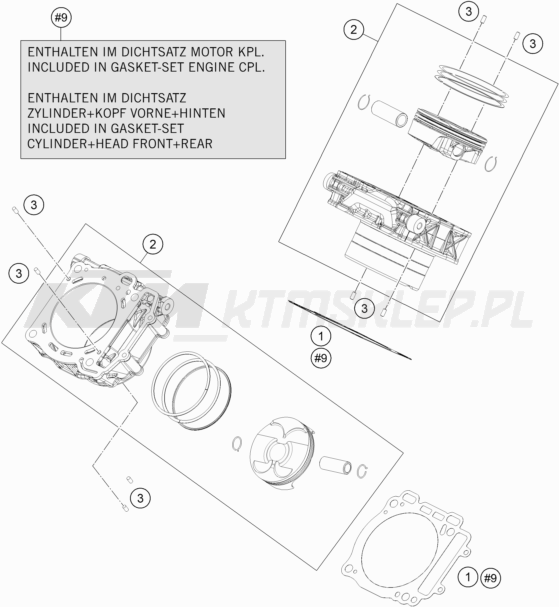 Schemat "cylinder" do KTM 1290 SUPER ADVENTURE WH ABS