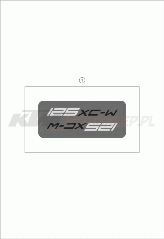 Schemat "naklejki" do KTM 125 XC-W