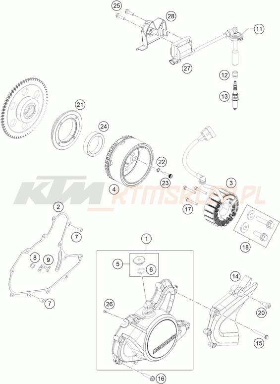 Schemat "układ zapłonowy" do KTM RC 200 ABS