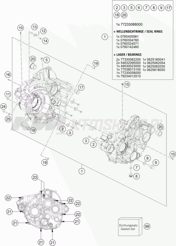 Schemat "kartery" do KTM 250 XC-F