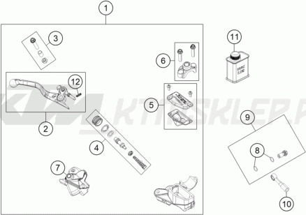 Schemat "przedni hamulec" do KTM 85 SX 17/14