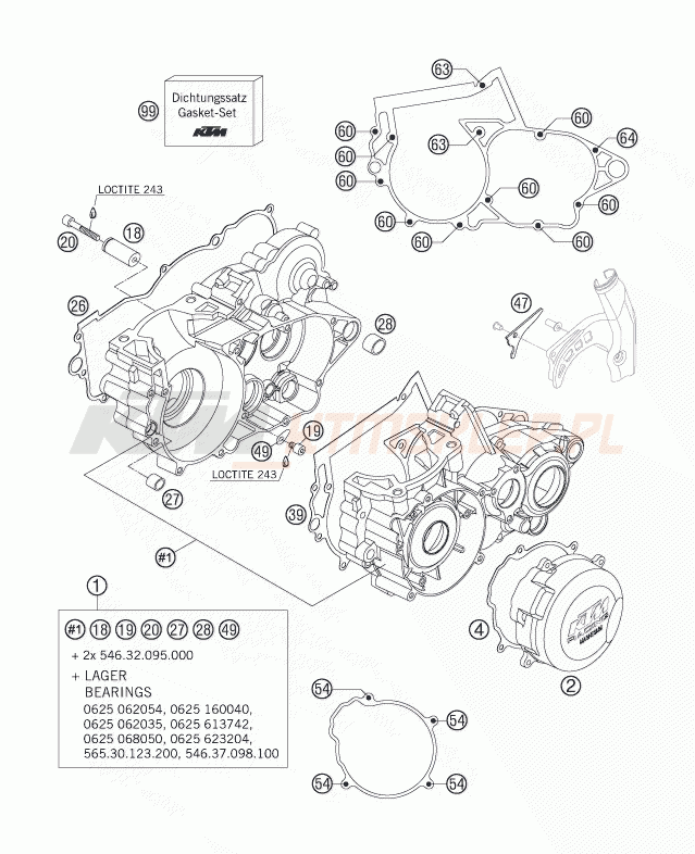 Schemat "kartery" do KTM 250 SX