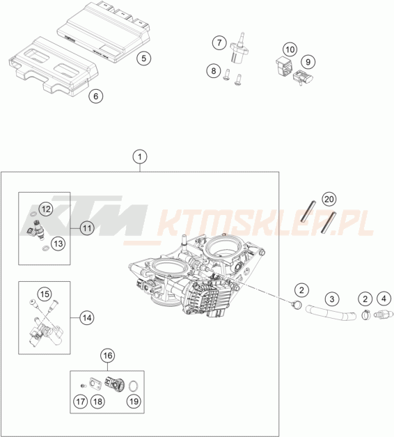 Schemat "wtrysk paliwa" do KTM 1290 SUPER DUKE R