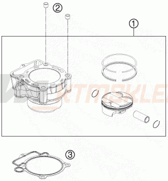 Schemat "cylinder" do KTM 350 SX-F