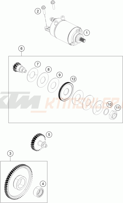 Schemat "rozrusznik" do KTM 390 DUKE