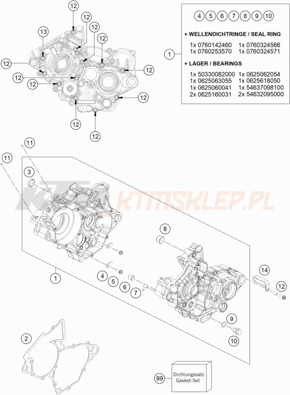 Schemat "kartery" do KTM 150 SX