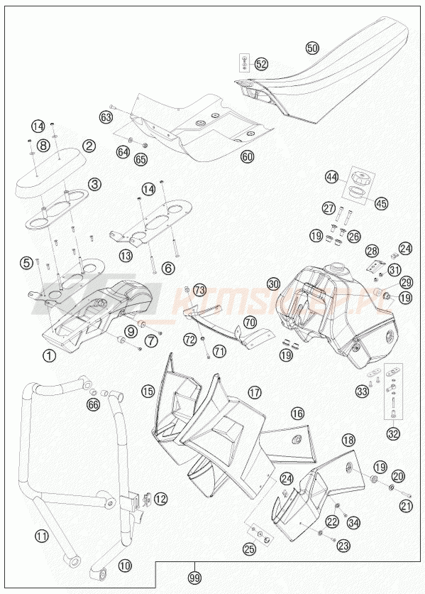 Schemat "CONVERSION KIT" do KTM 690 RALLY FACTORY REPLICA