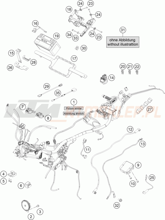 Schemat "wiązka elektryczna" do KTM 125 Duke