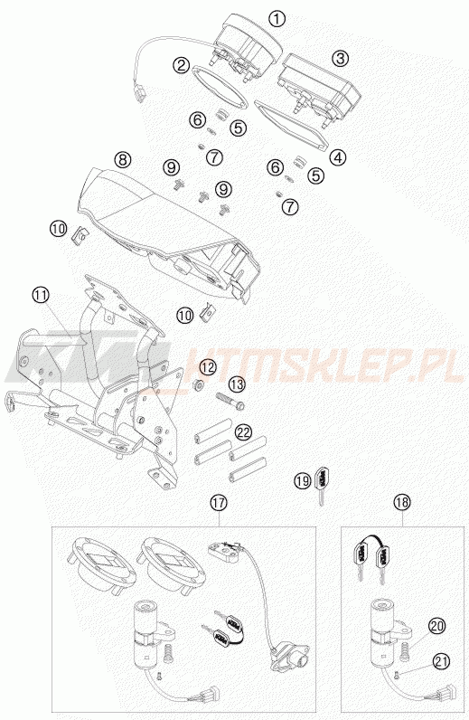 Schemat "system zabezpieczający" do KTM 990 ADVENTURE ABS