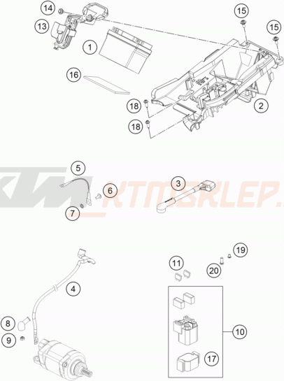 Schemat "akumulator" do KTM 250 XC-F