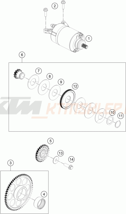 Schemat "rozrusznik" do KTM 390 DUKE