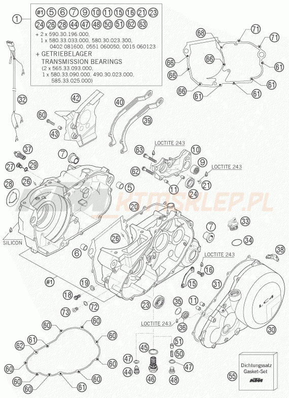 Schemat "kartery" do KTM 640 LC4 SUPERMOTO