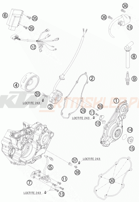 Schemat "układ zapłonowy" do KTM 450 SXS-F