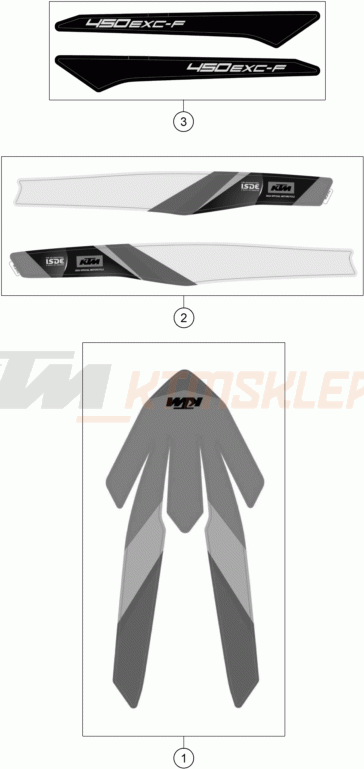 Schemat "naklejki" do KTM 450 EXC-F SIX DAYS